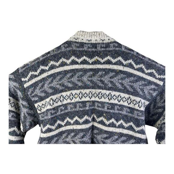 VINTAGE Peter England Wool Sweater Adult XL Thick Cable Knit Crew Neck Fisherman - Picture 5 of 11